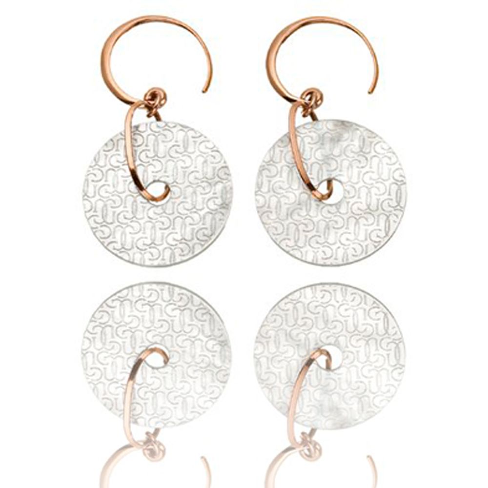 Bicolor Silver Earrings