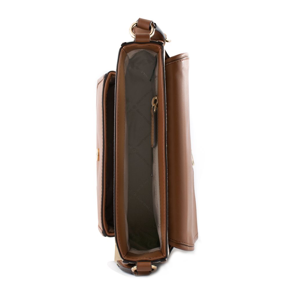 Beige Canvas Crossbody Bag