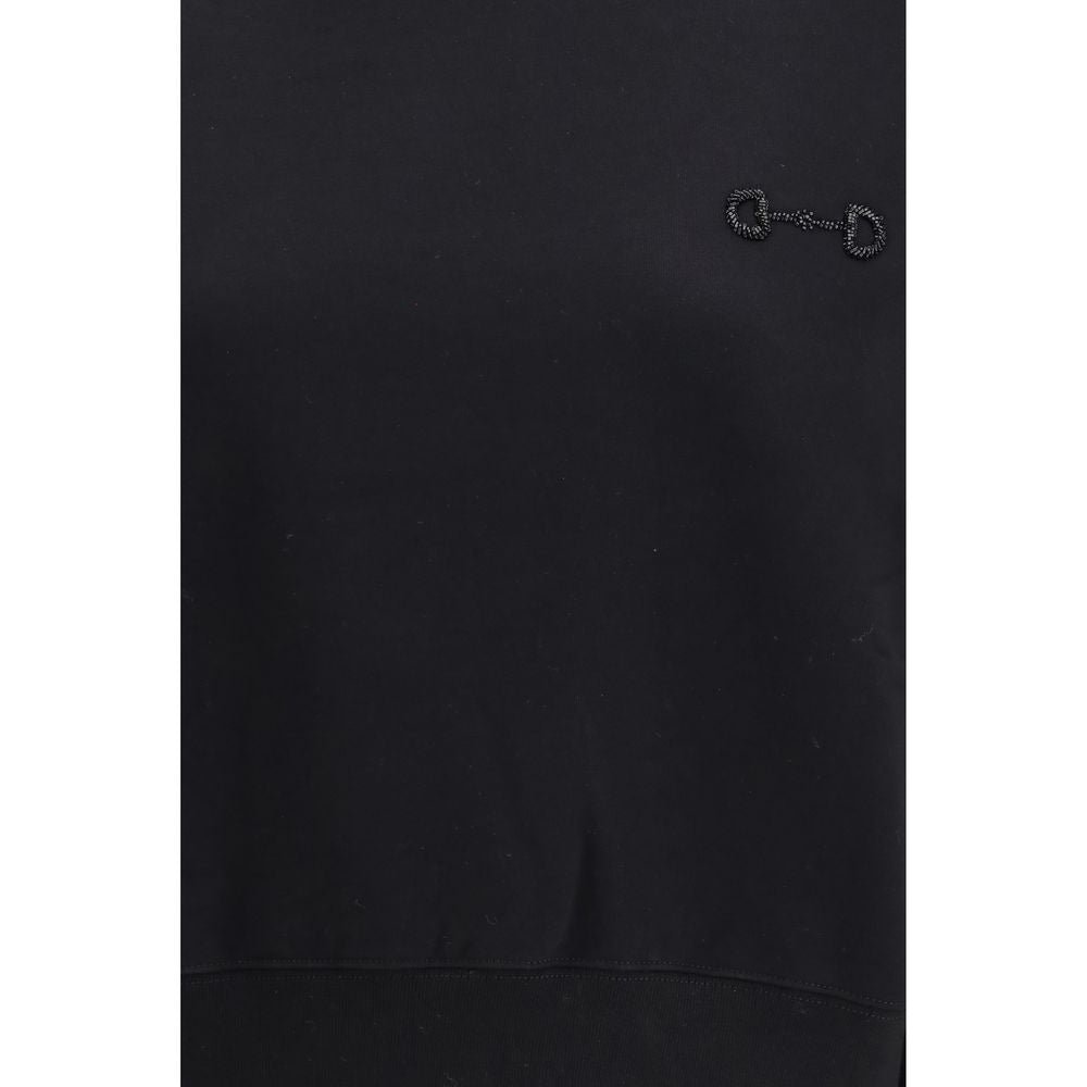 Black Cotton Sweatshirt