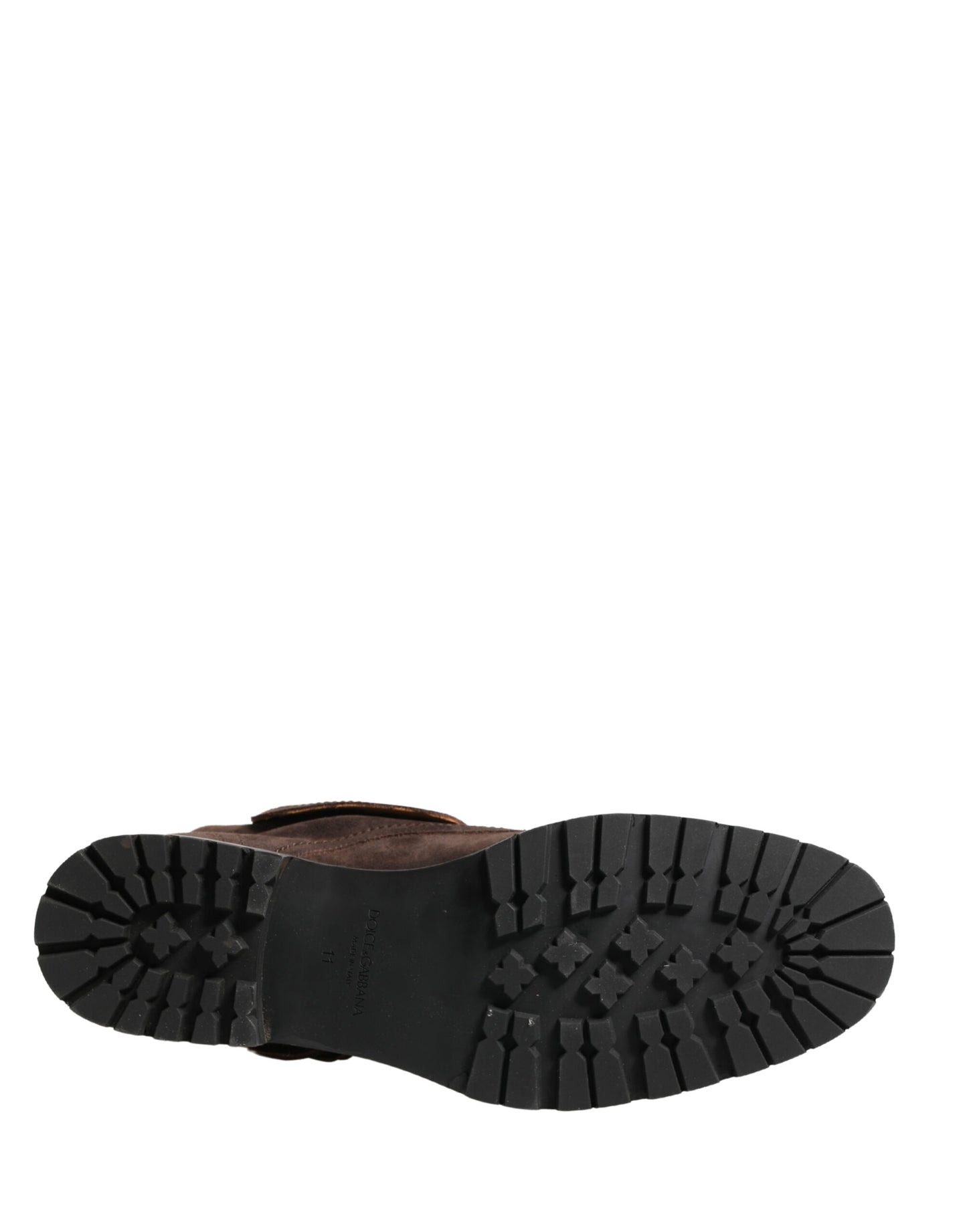 Brown Suede Leather Combat Ankle Boots Shoes