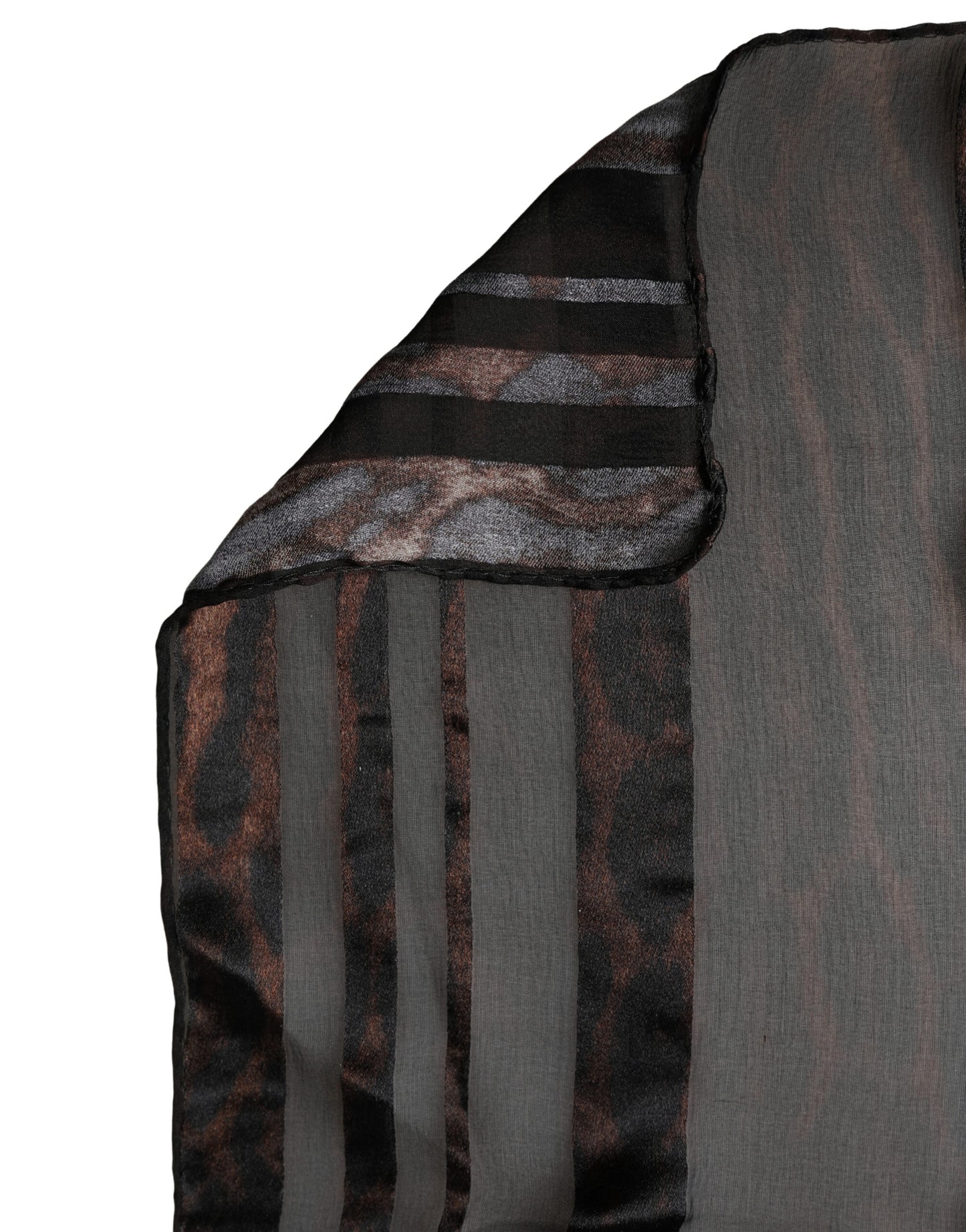 Black Stripes Silk Wrap Shawl Stole 193cm x 131cm Scarf