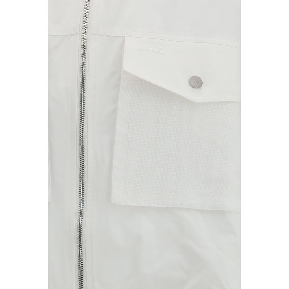 White Polyester Shell Jacket