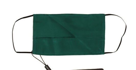 Grøn silke plisseret elastisk ørerem ansigtsmaske