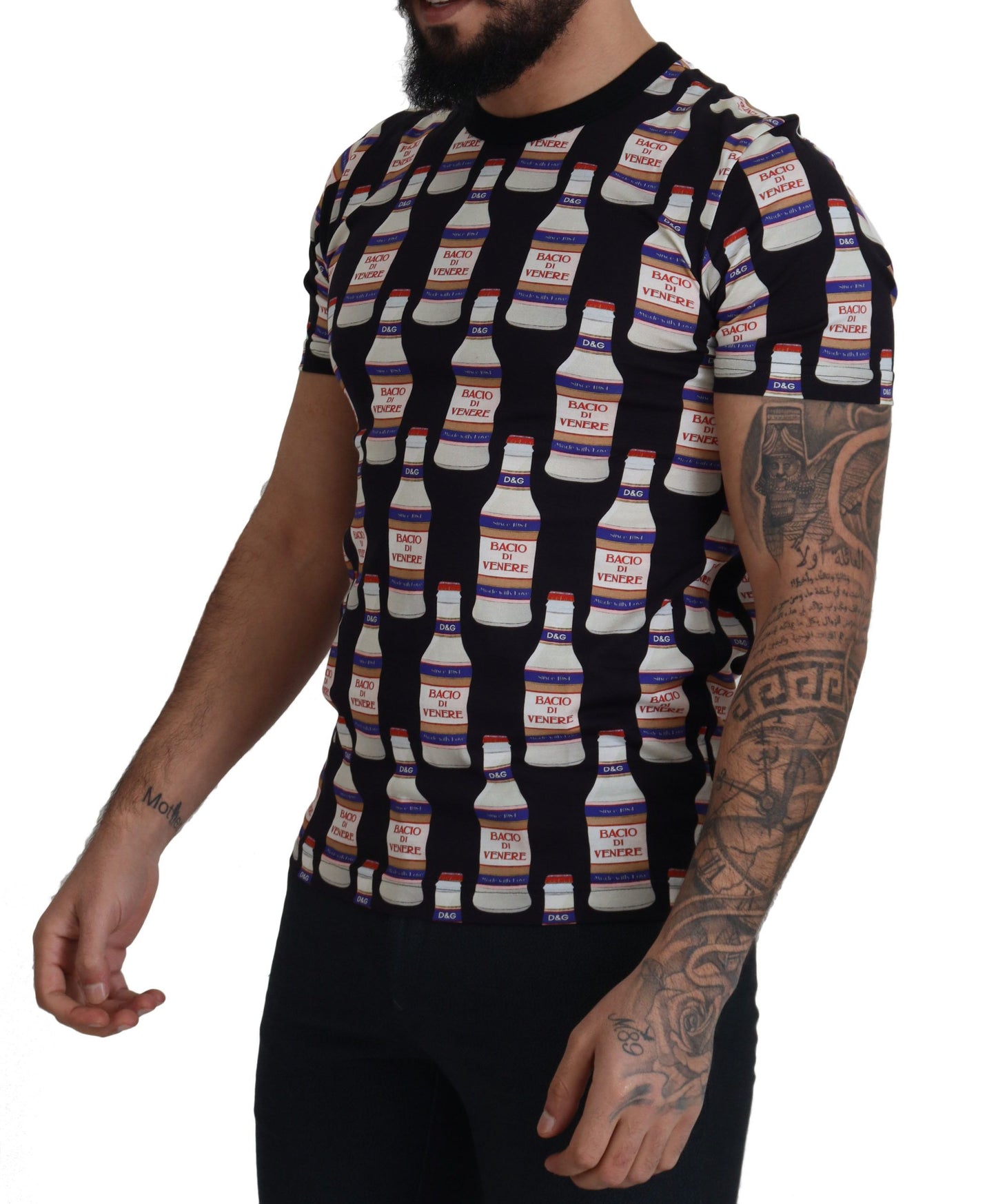 تي شيرت قطني أسود من Bacio Di Venere