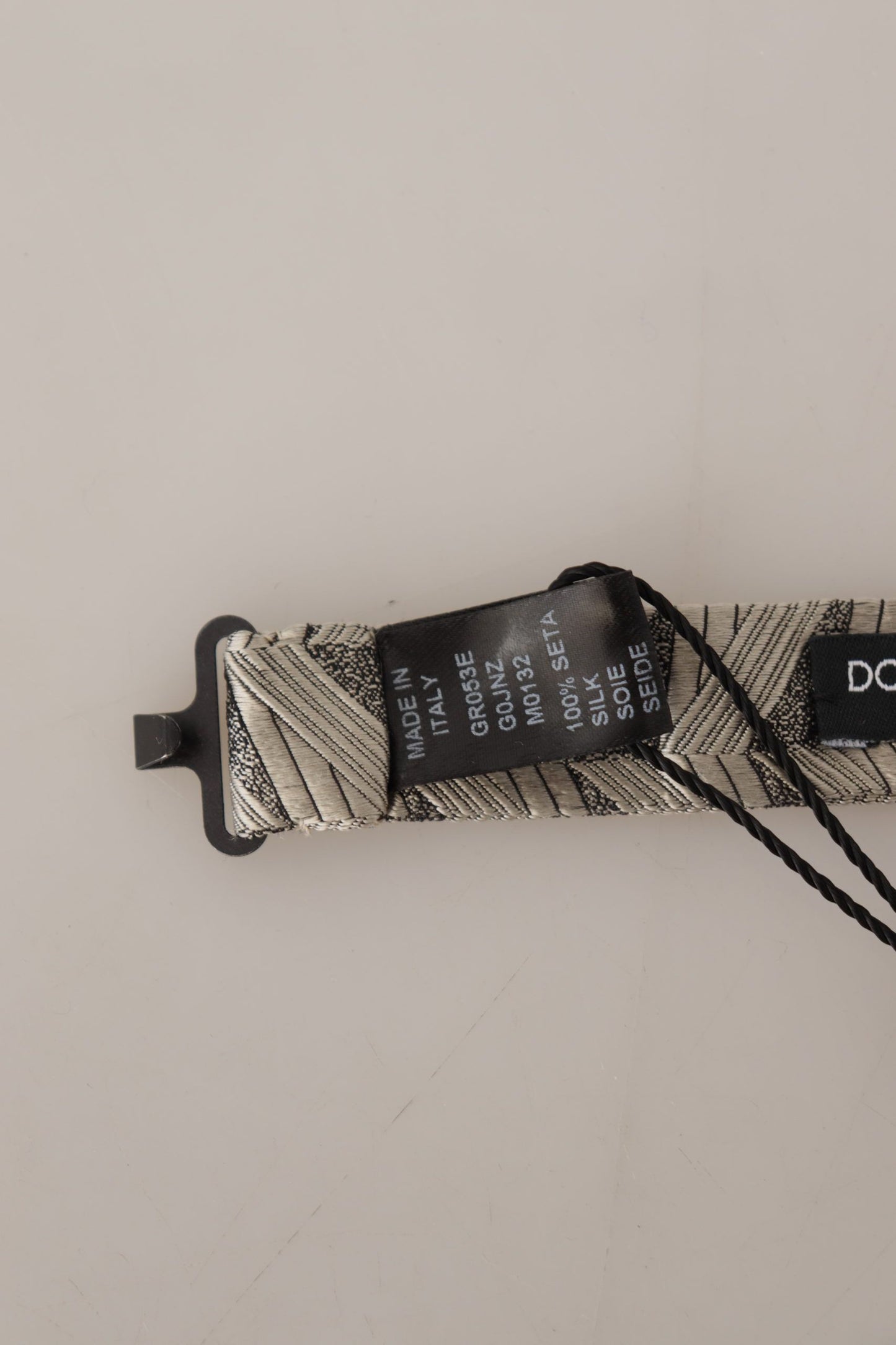 ربطة عنق بابيلون قابلة للتعديل من الحرير بنسبة 100% باللون الرمادي