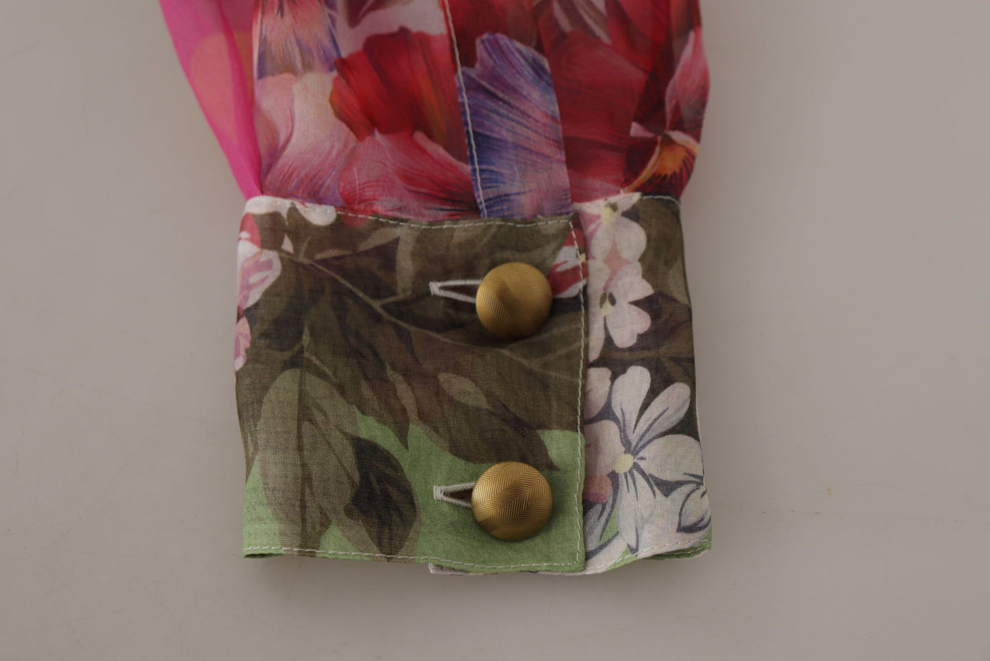 Flerfarvet Ascot-krave patchwork blusetop