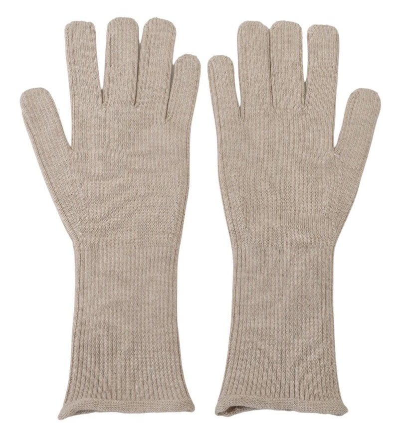 Elfenbensfarvede Cashmere Silke Hands Vante Herrehandsker