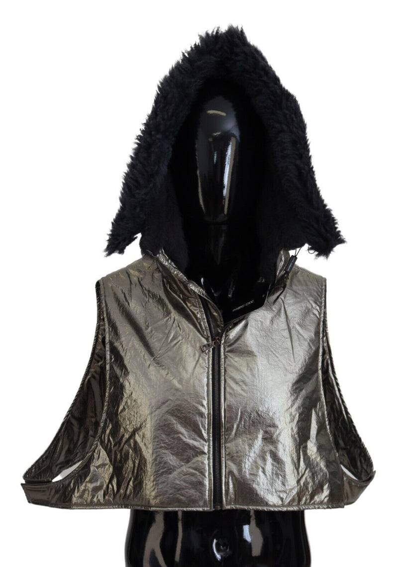 Sølvfarvet pels hel hovedbeklædning herre Capello nylonhat