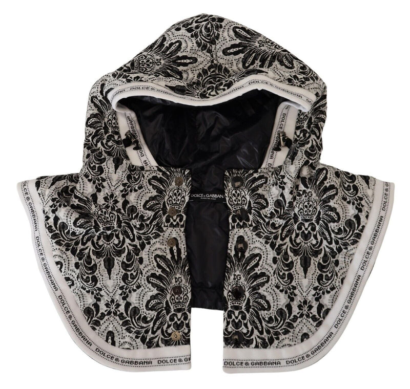 Hvid Blomster Helhoved Wrap One Size Bomuldshue