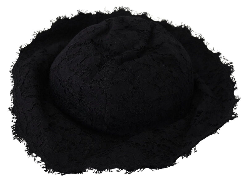 Black Cotton Wide Brim Shade Hat