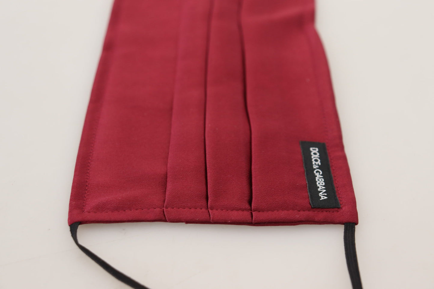 قناع وجه بحزام أذن مرن مطوي من الحرير الكستنائي، مقاس واحد