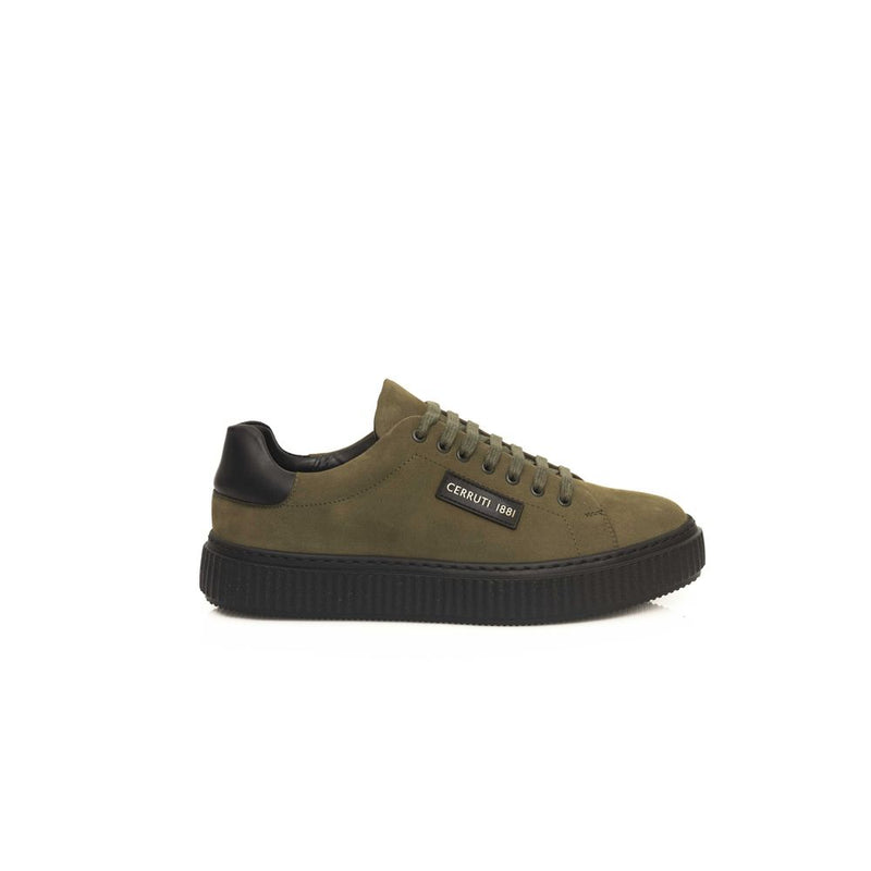 Green Cowhide Men Sneaker