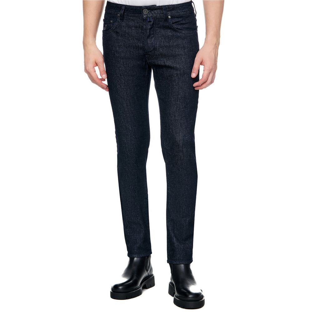 Blå bomulds herrejeans