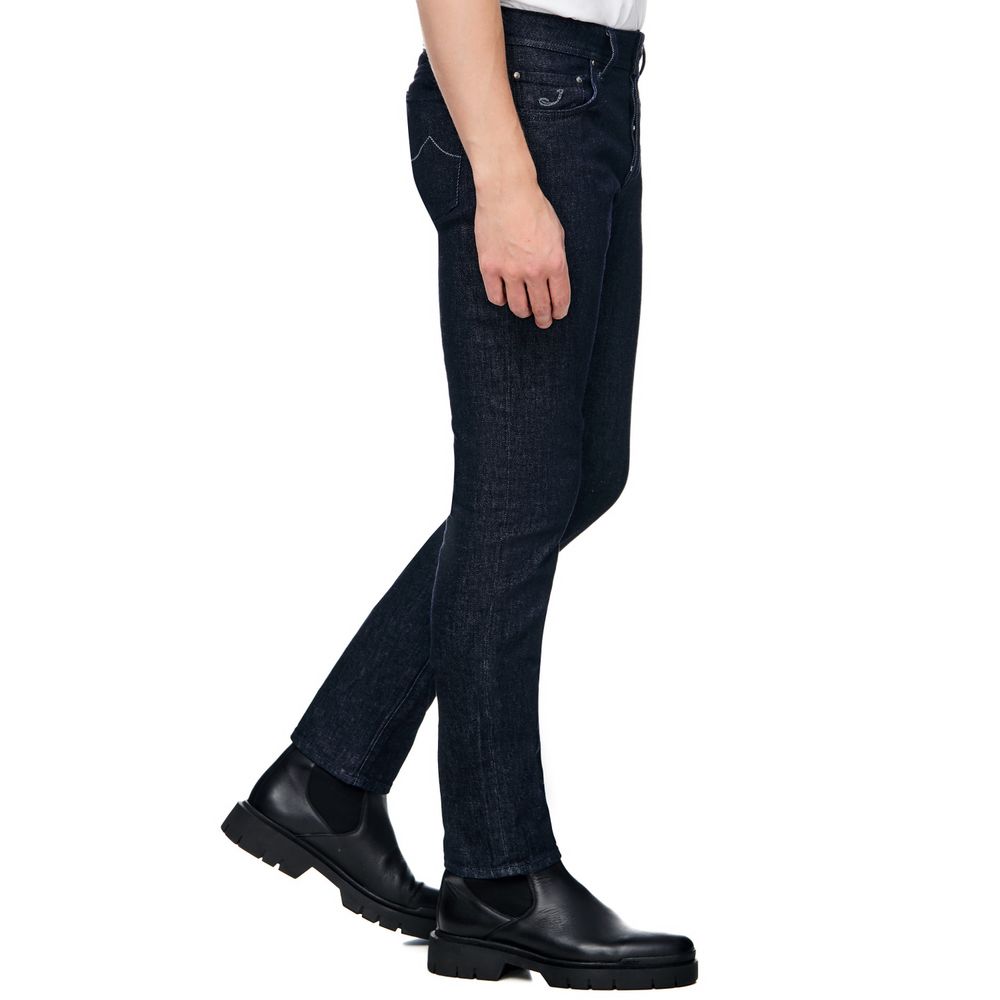 Blå bomulds herrejeans