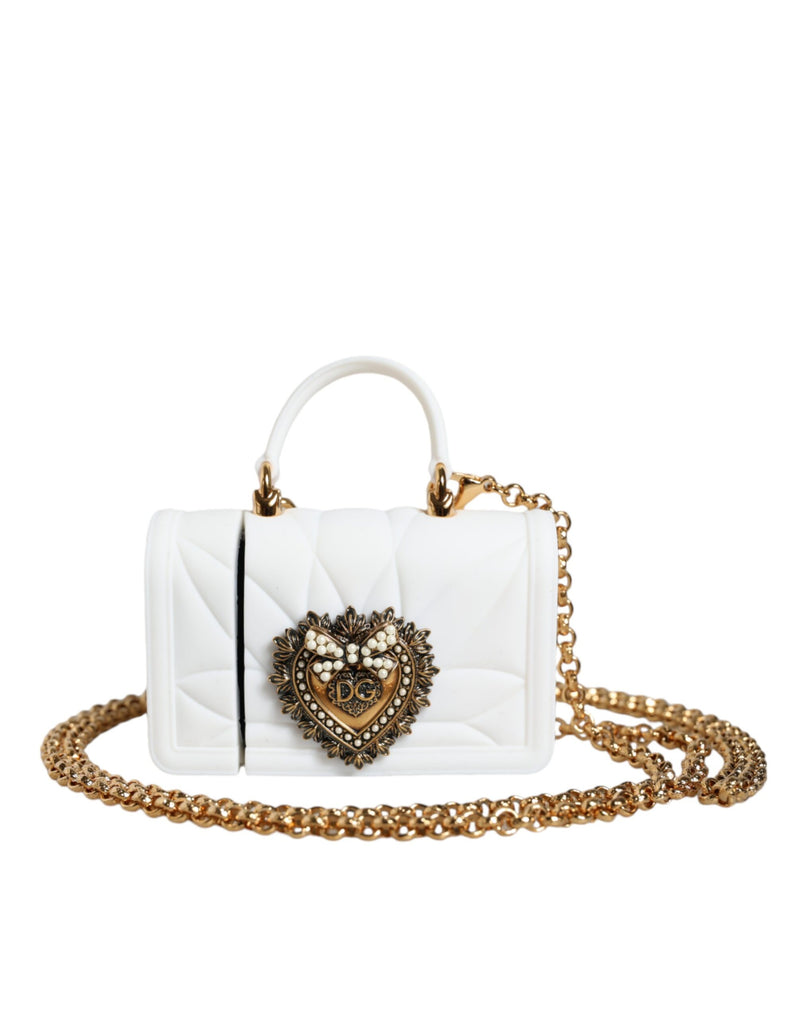 غطاء يد من السيليكون الأبيض على شكل قلب مقدس، جراب Airpod