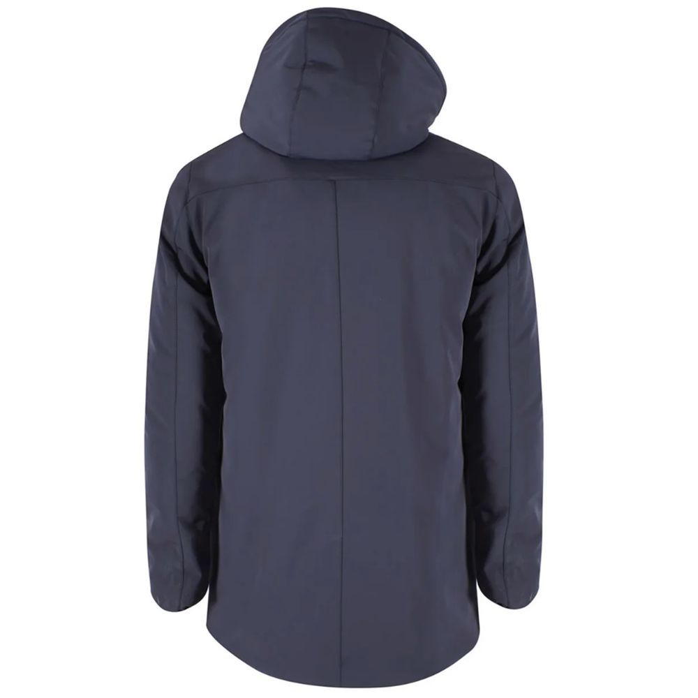 Blue Nylon Men's Down Jacket