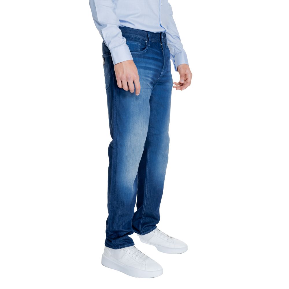 Blå bomulds skinny bukser