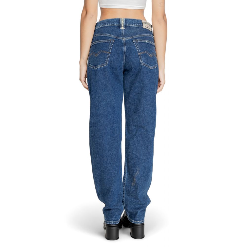Blue Cotton Mom Jeans