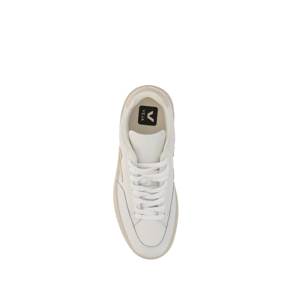 White Rubber Low Top Sneakers