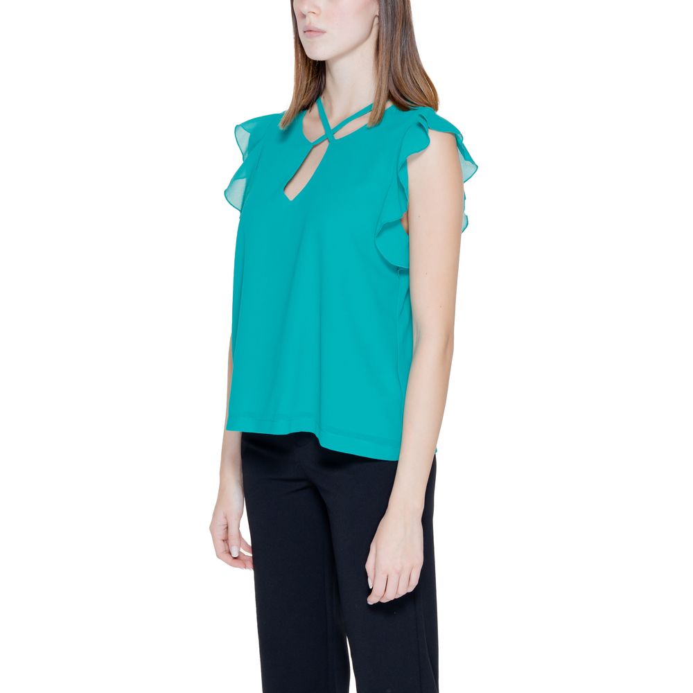 Bicolor Polyester Blouse