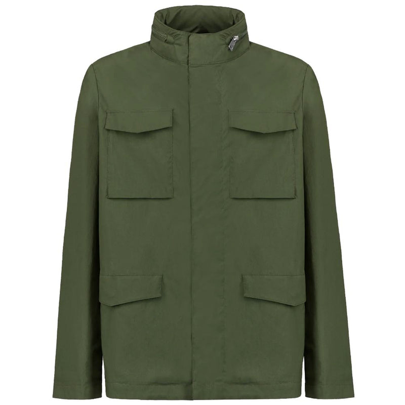 Green Cotton Men's Jacket