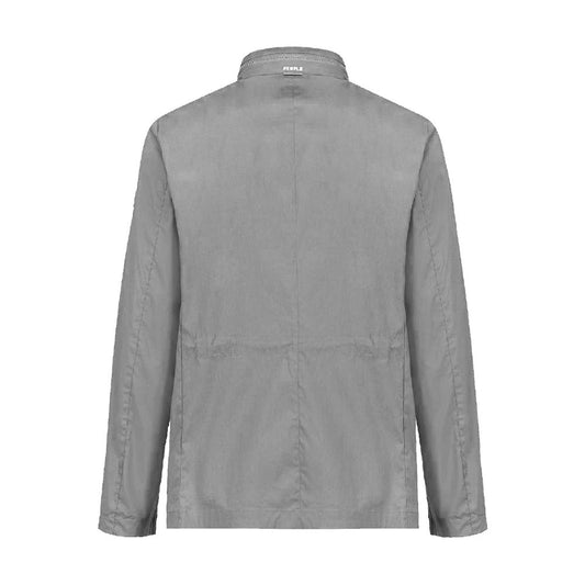 Gray Cotton Men Jacket
