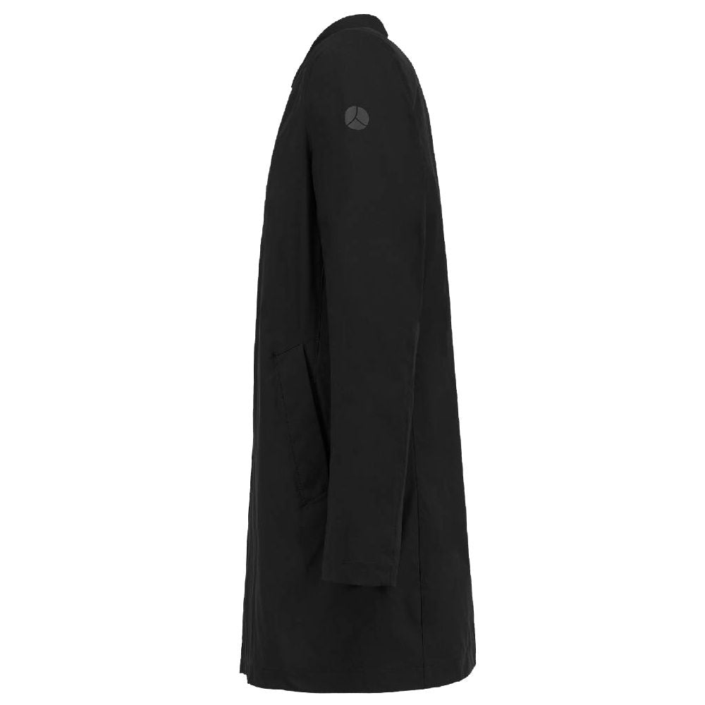 Black Recycled Polyester Men Trench Coat