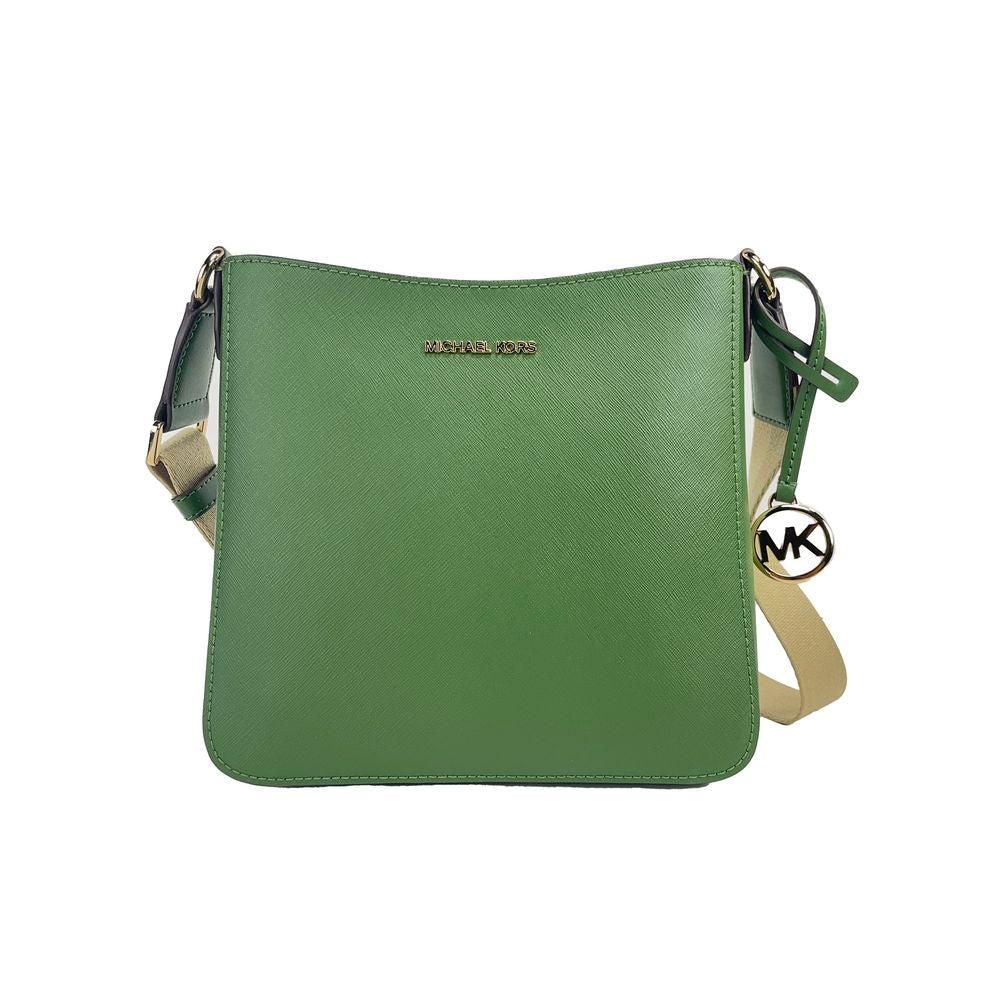 Grøn Saffiano-læder crossbody-taske