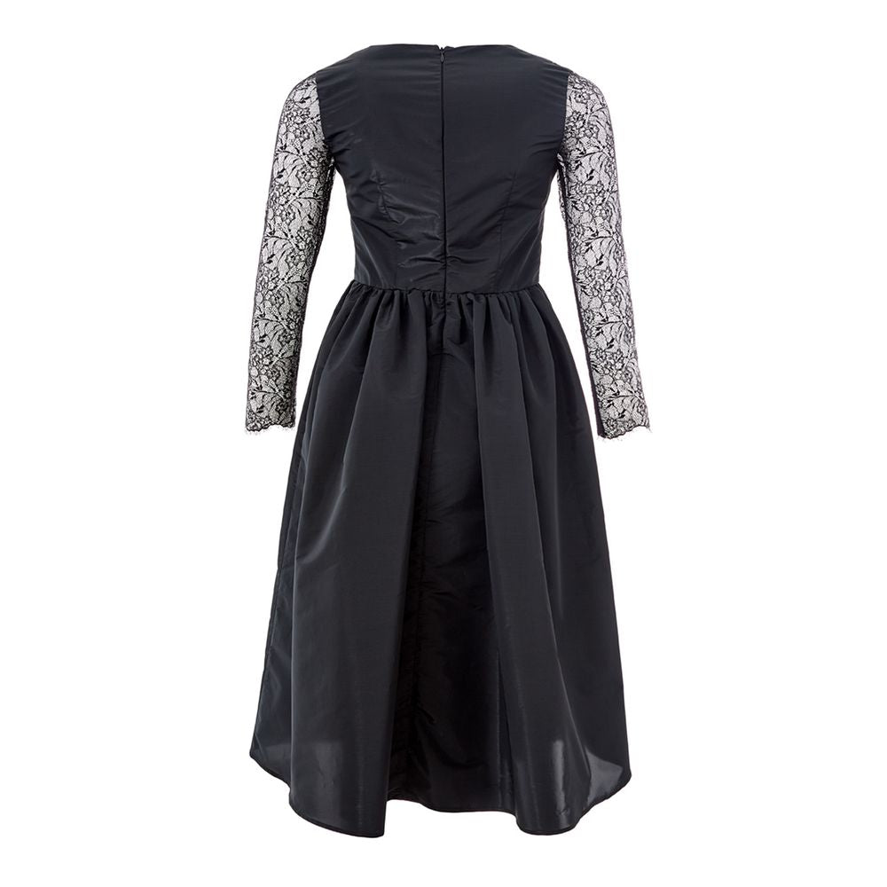 Elegant sort polyesterkjole