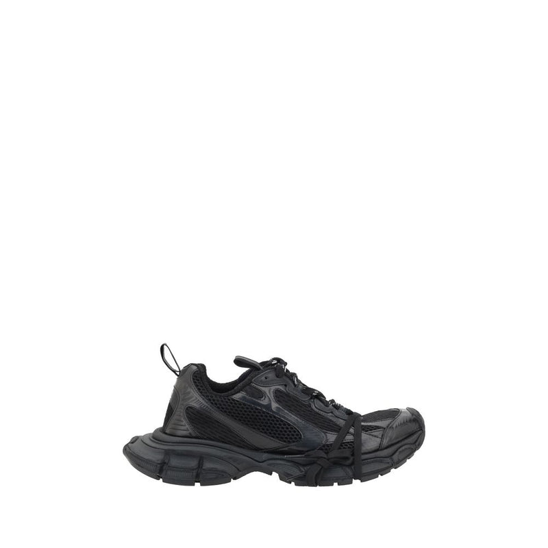 Black Rubber Athletic Sneakers