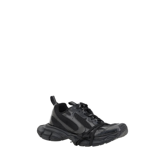Black Rubber Athletic Sneakers