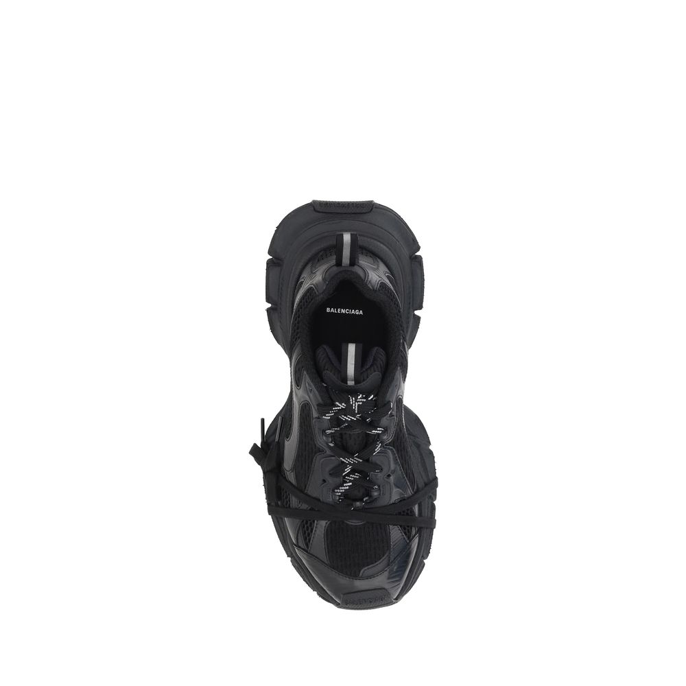 Black Rubber Athletic Sneakers