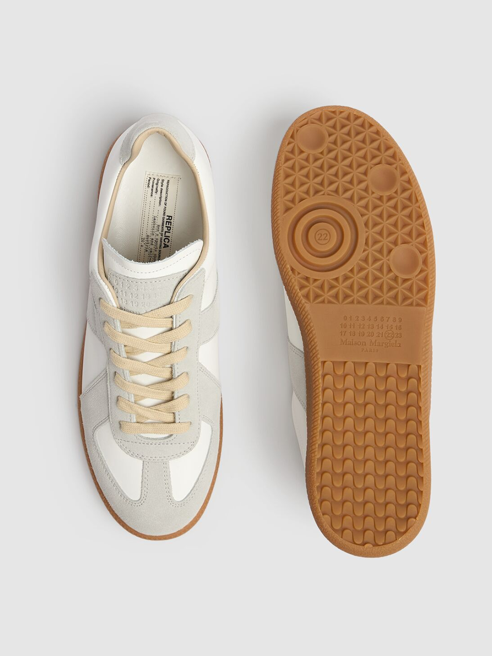 Lave sneakers i læder og ruskind