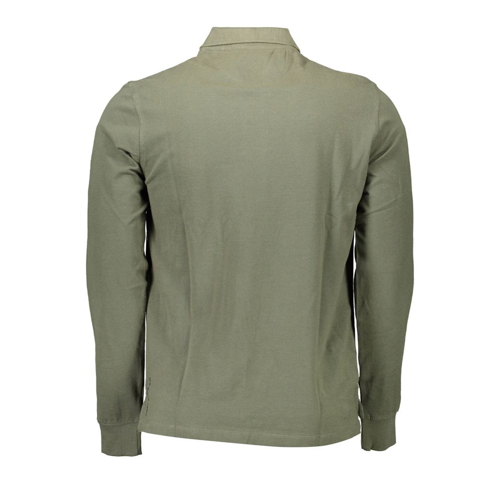 Grøn bomuldspoloshirt til mænd