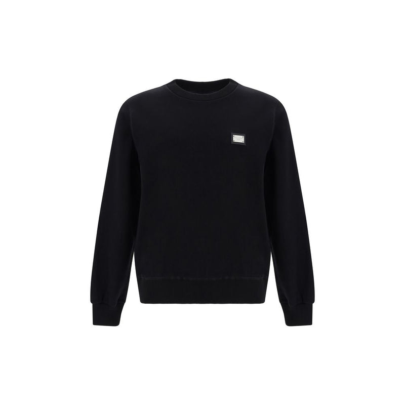 Black Cotton Sweatshirt