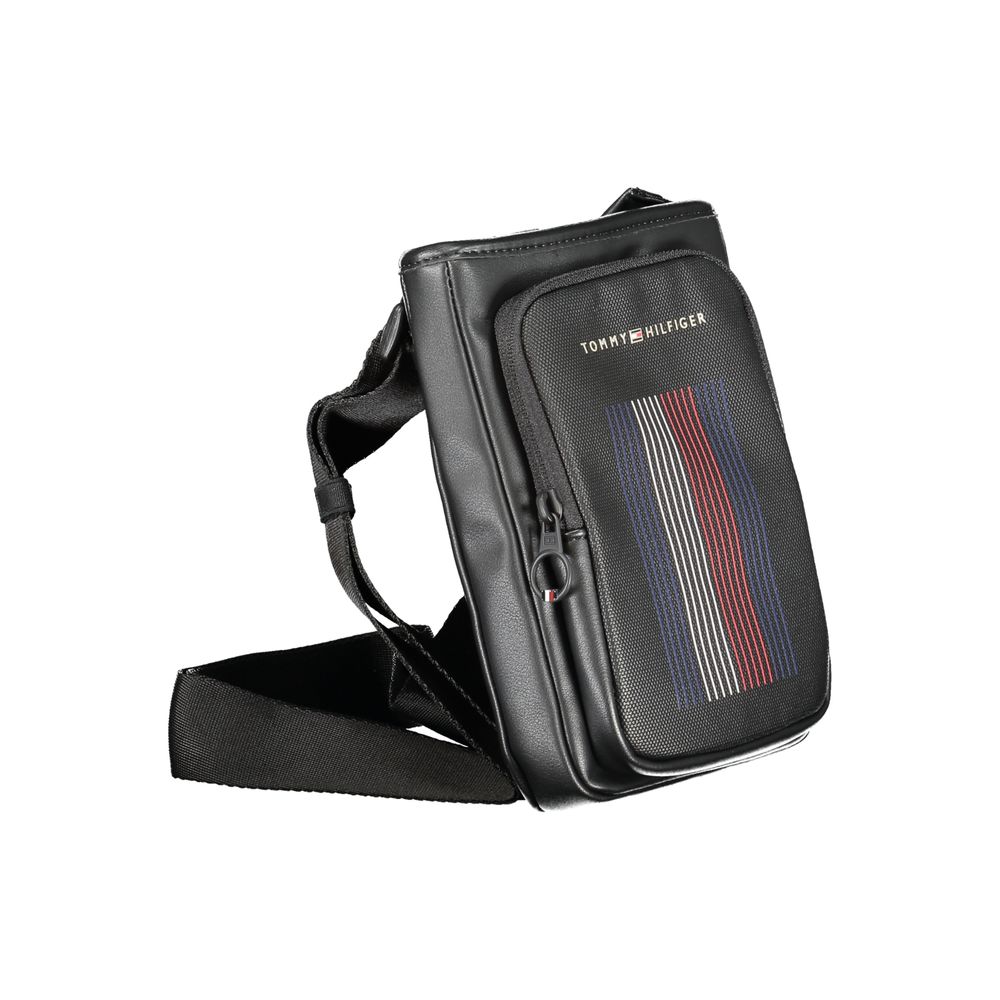 Sort skuldertaske i polyethylen