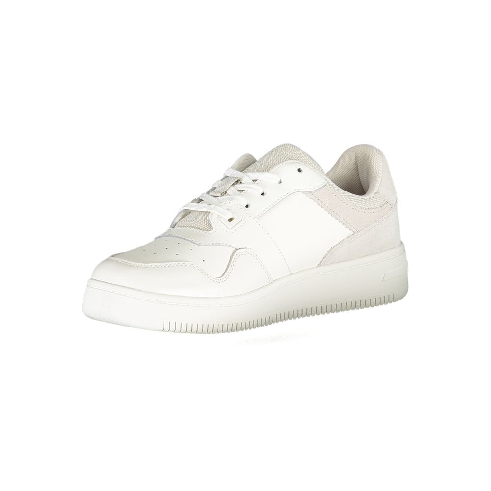 Hvid polyester-sneaker