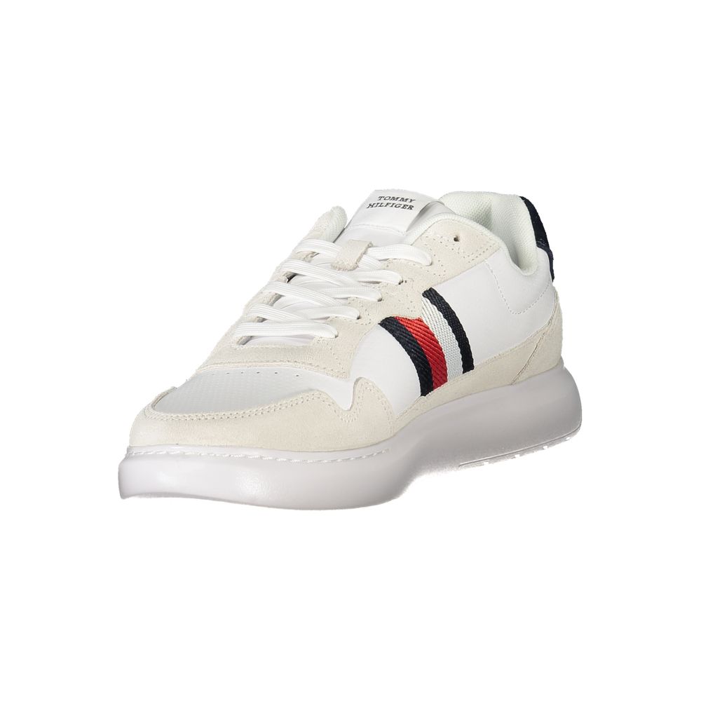 White Polyester Sneaker