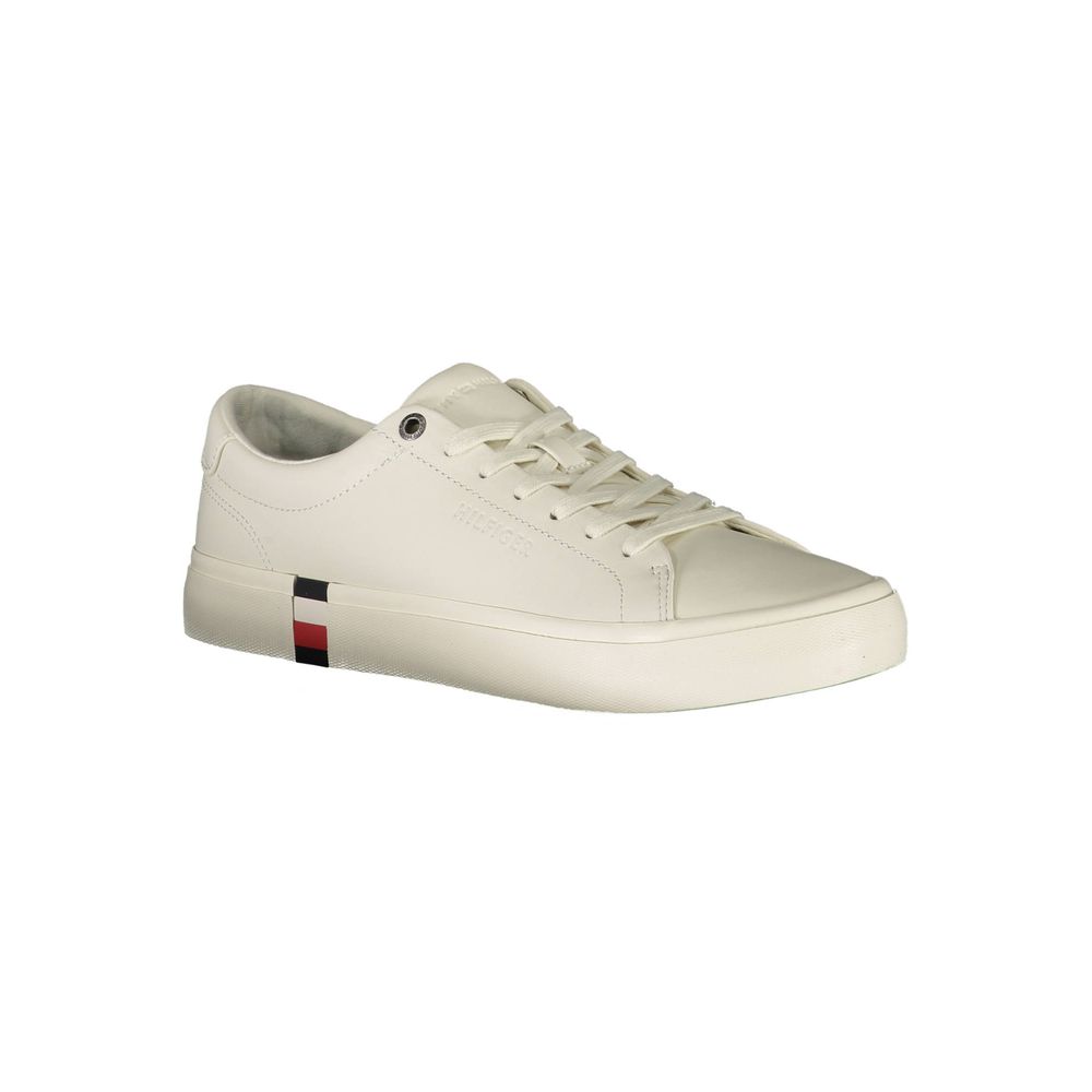 White Polyester Sneaker