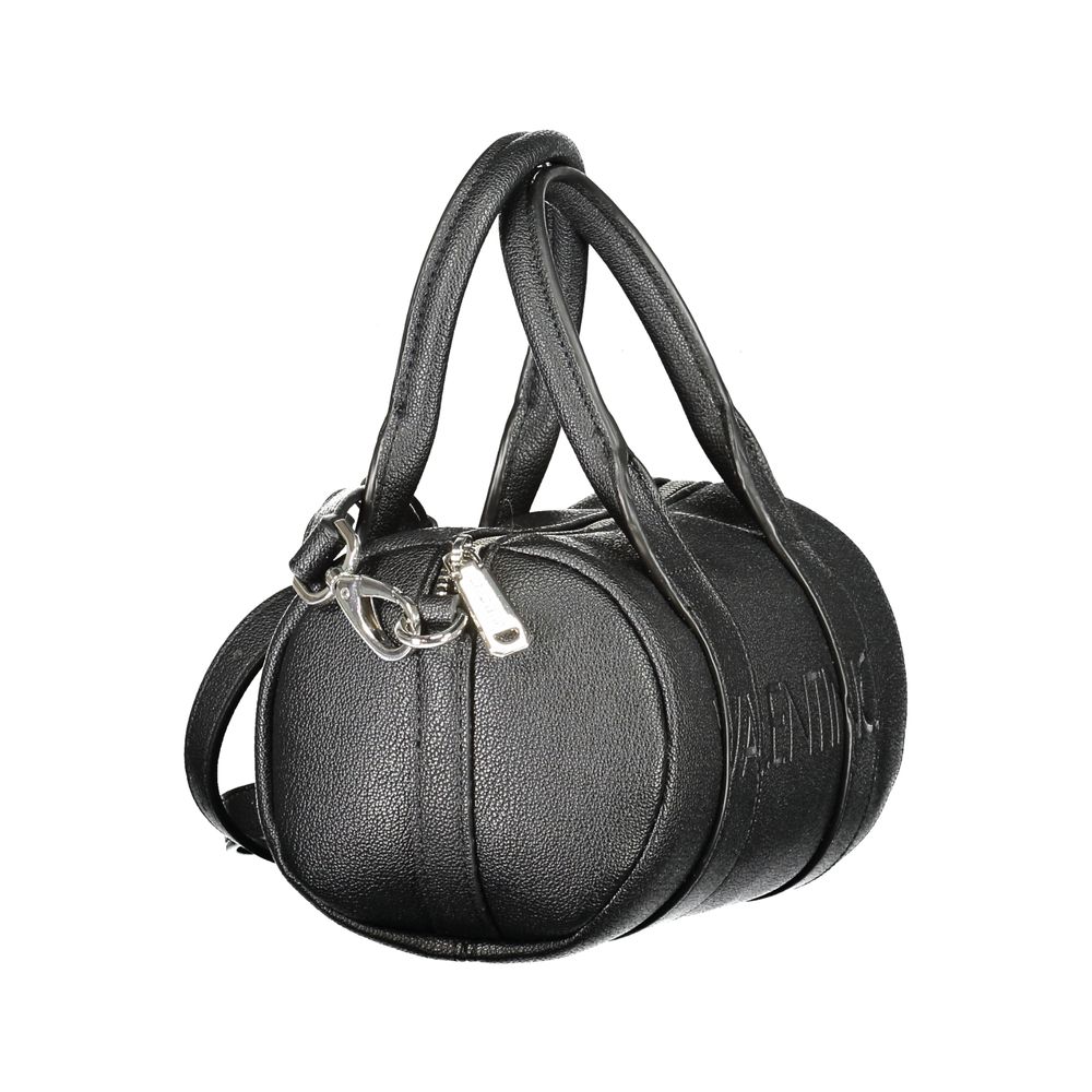 Black Polyurethane Women Handbag