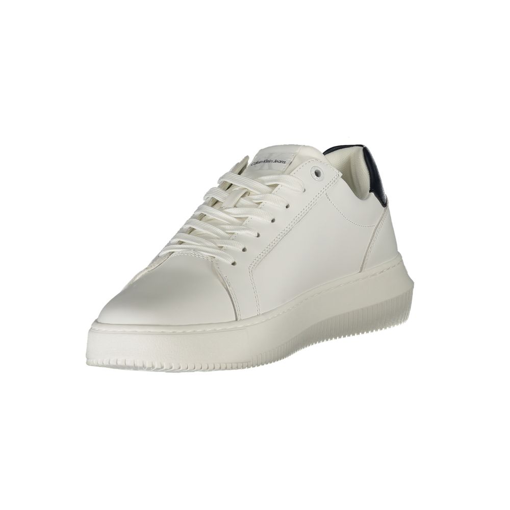 White Polyester Sneaker