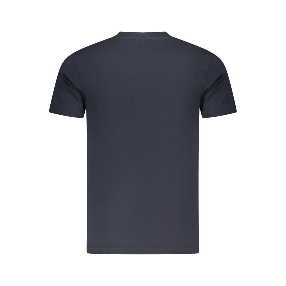 Blue Cotton Men T-Shirt