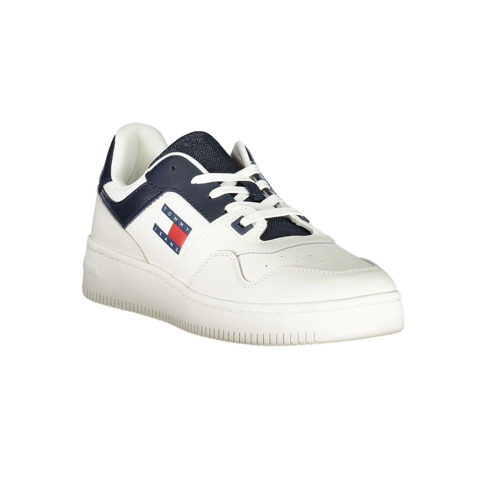 Blå lædersneaker til mænd