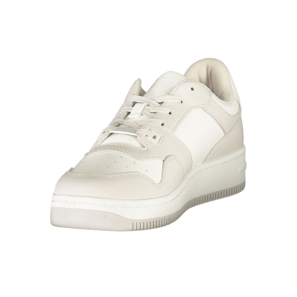 White Polyester Sneaker