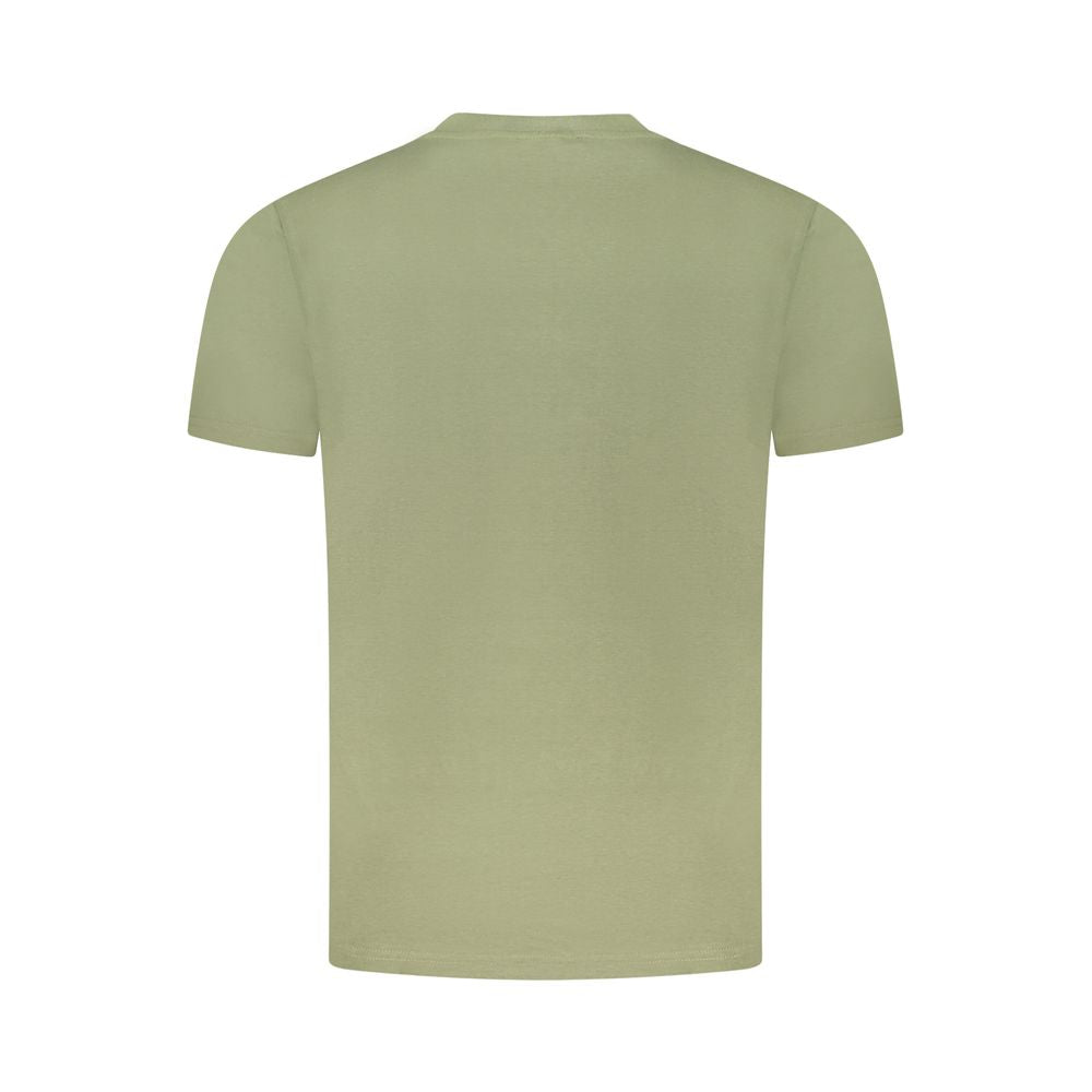 Green Cotton Men T-Shirt