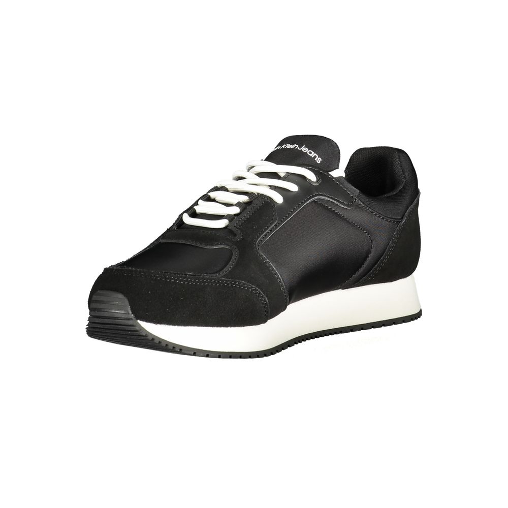 Black Polyester Sneaker