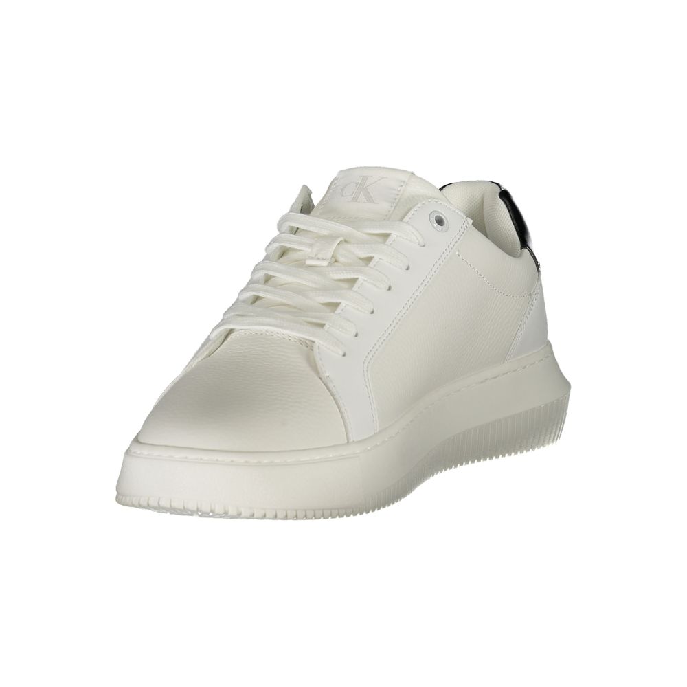 White Polyester Sneaker