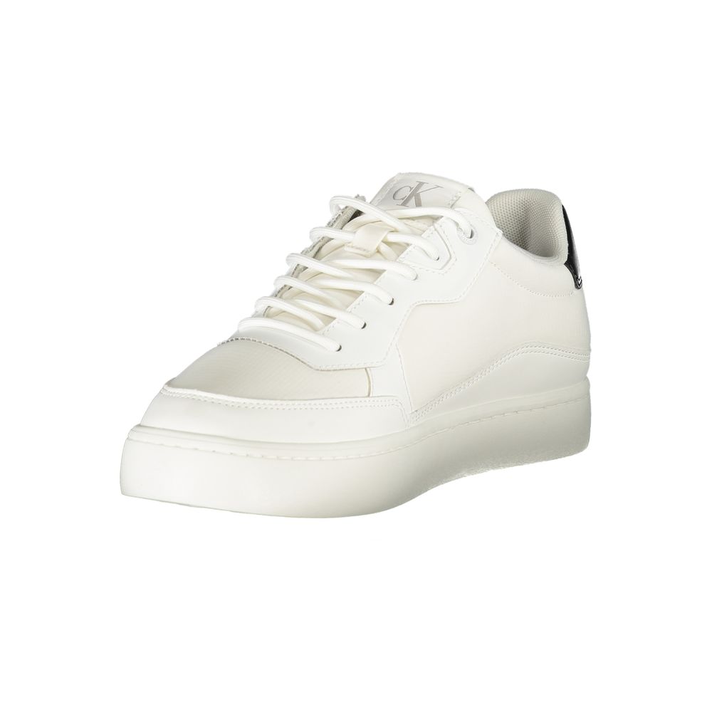 White Polyester Sneaker