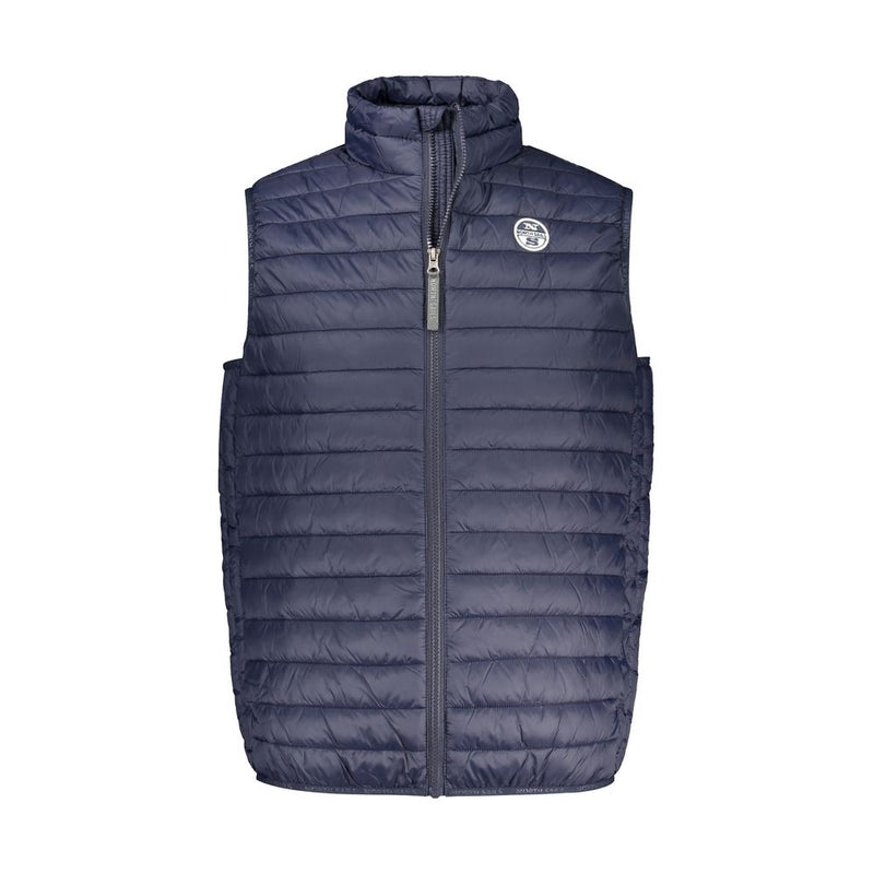 Blue Polyamide Men Jacket