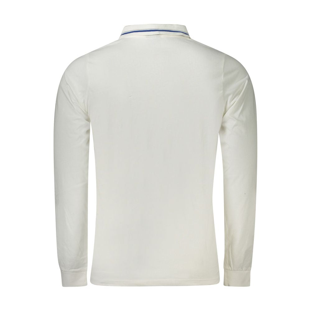 Hvid bomuldspoloshirt til mænd